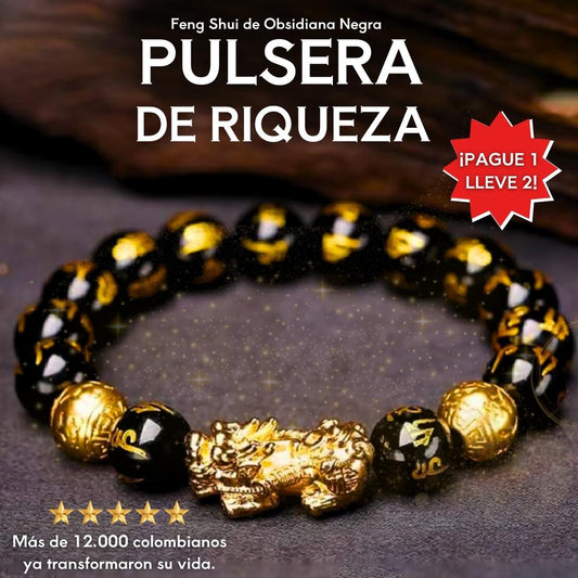 💰 Atrae riqueza y energía positiva con la Manilla Feng Shui Pixiu® – Paga 1 y Llévate 2