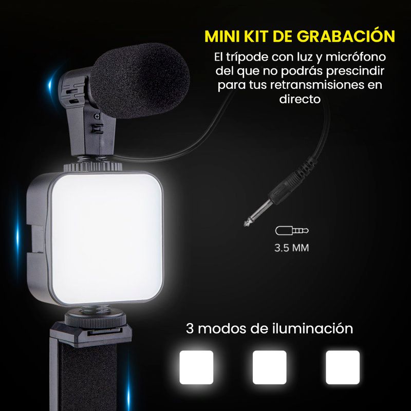 Graba videos profesionales en cualquier lugar – LumiKit Pro® | Estudio portátil 3 en 1