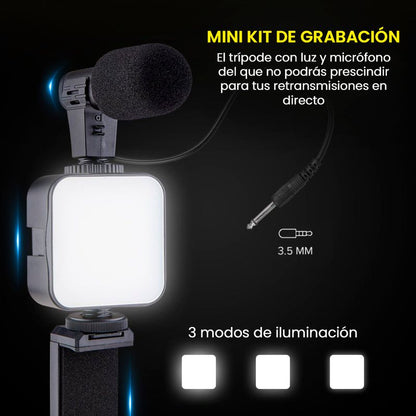 Graba videos profesionales en cualquier lugar – LumiKit Pro® | Estudio portátil 3 en 1