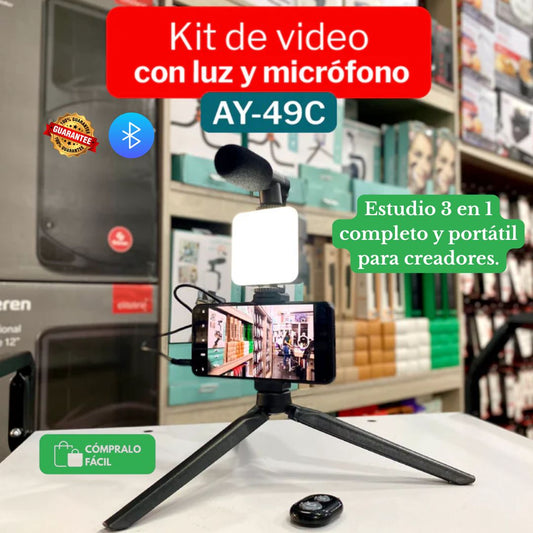 Graba videos profesionales en cualquier lugar – LumiKit Pro® | Estudio portátil 3 en 1