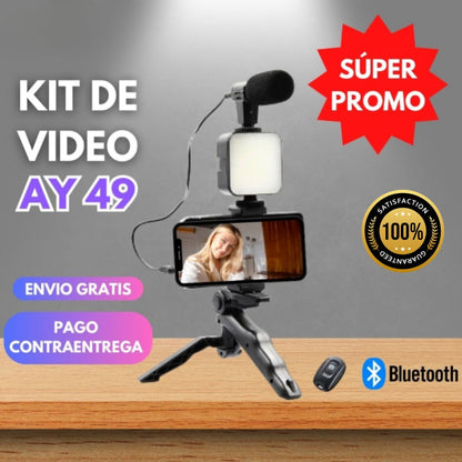 Graba videos profesionales en cualquier lugar – LumiKit Pro® | Estudio portátil 3 en 1